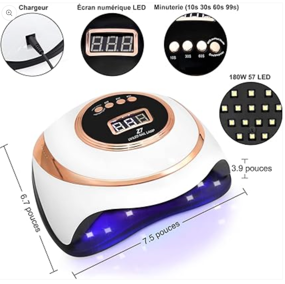Lampe de Séchage des Ongles Professionnell proposé par Fam de Tête.com