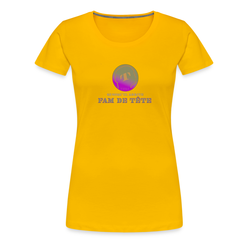 T-shirt Premium FAM DE TÊTE - sun yellow