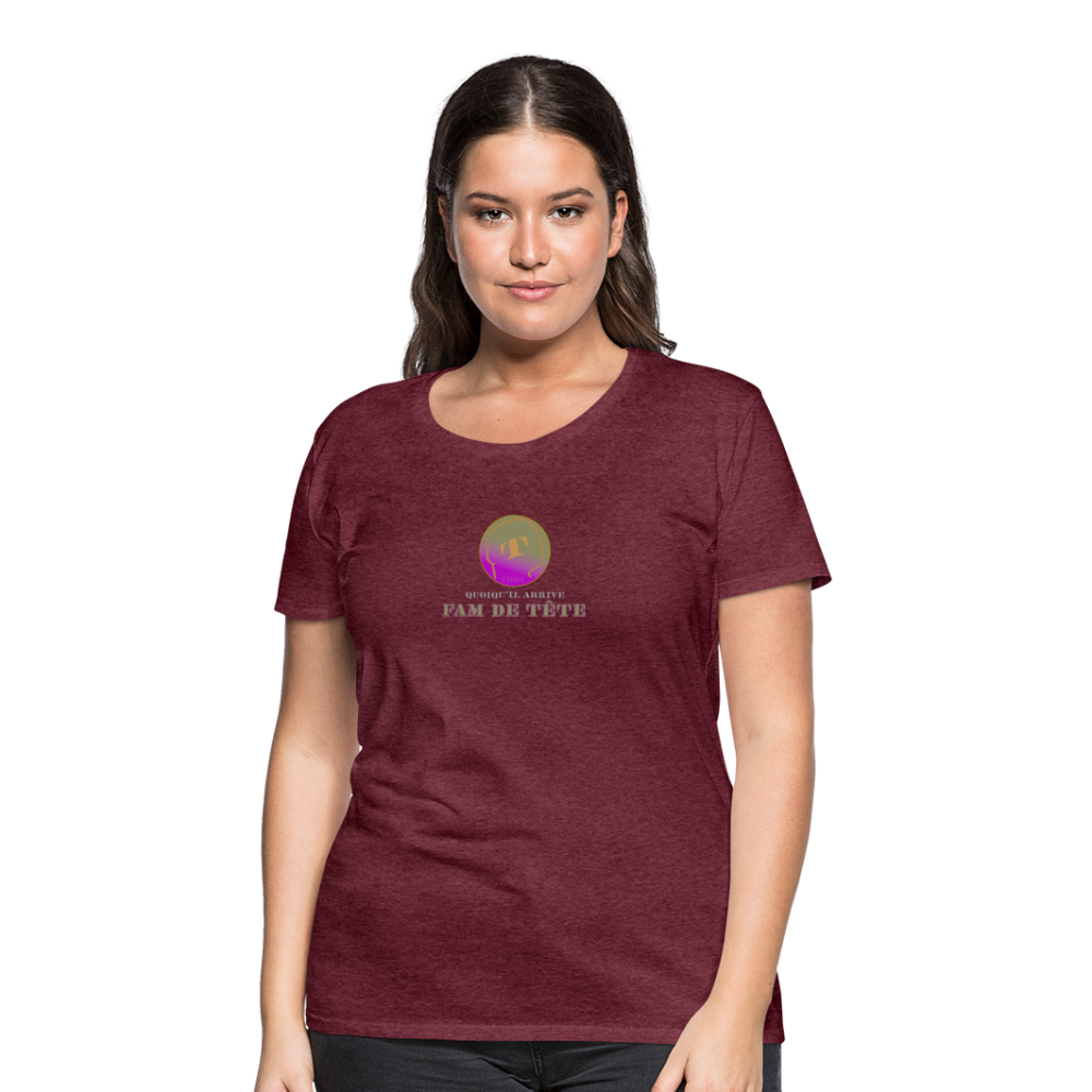 T-shirt Premium FAM DE TÊTE - heather burgundy