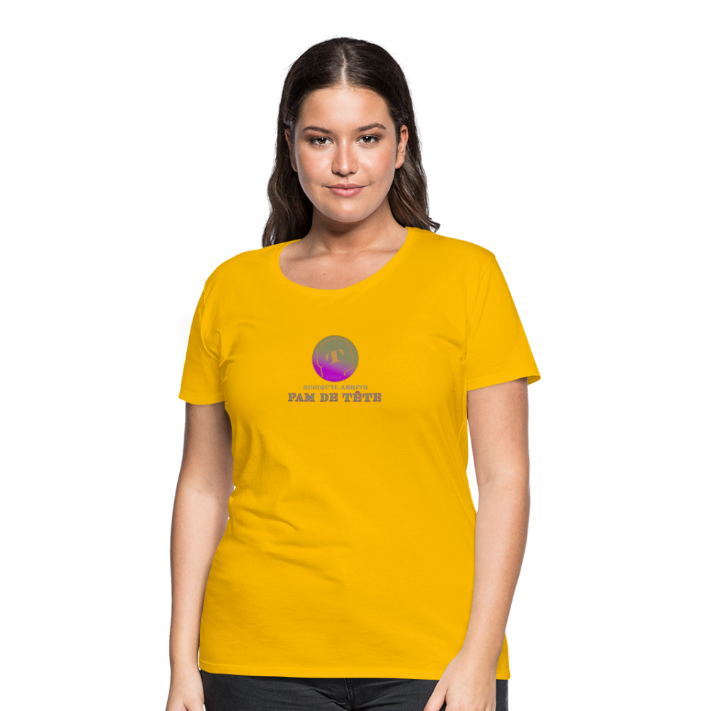 T-shirt Premium FAM DE TÊTE - sun yellow