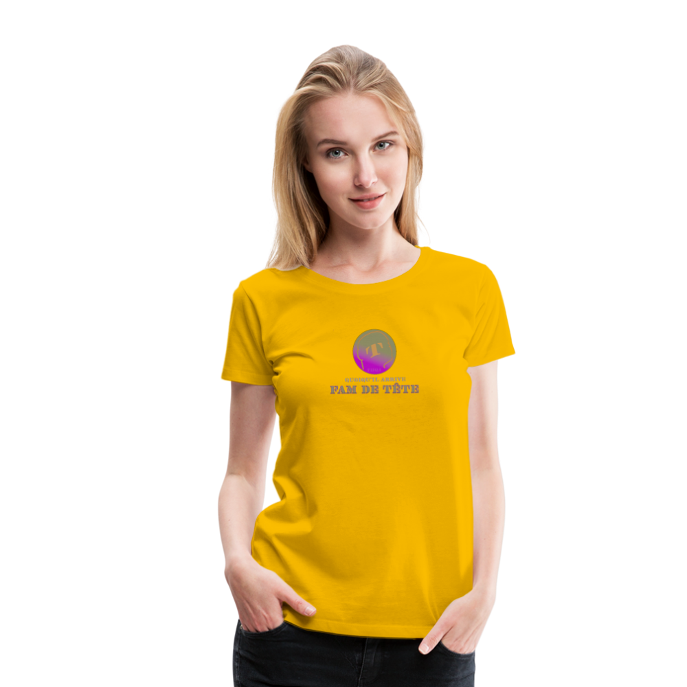 T-shirt Premium FAM DE TÊTE - sun yellow