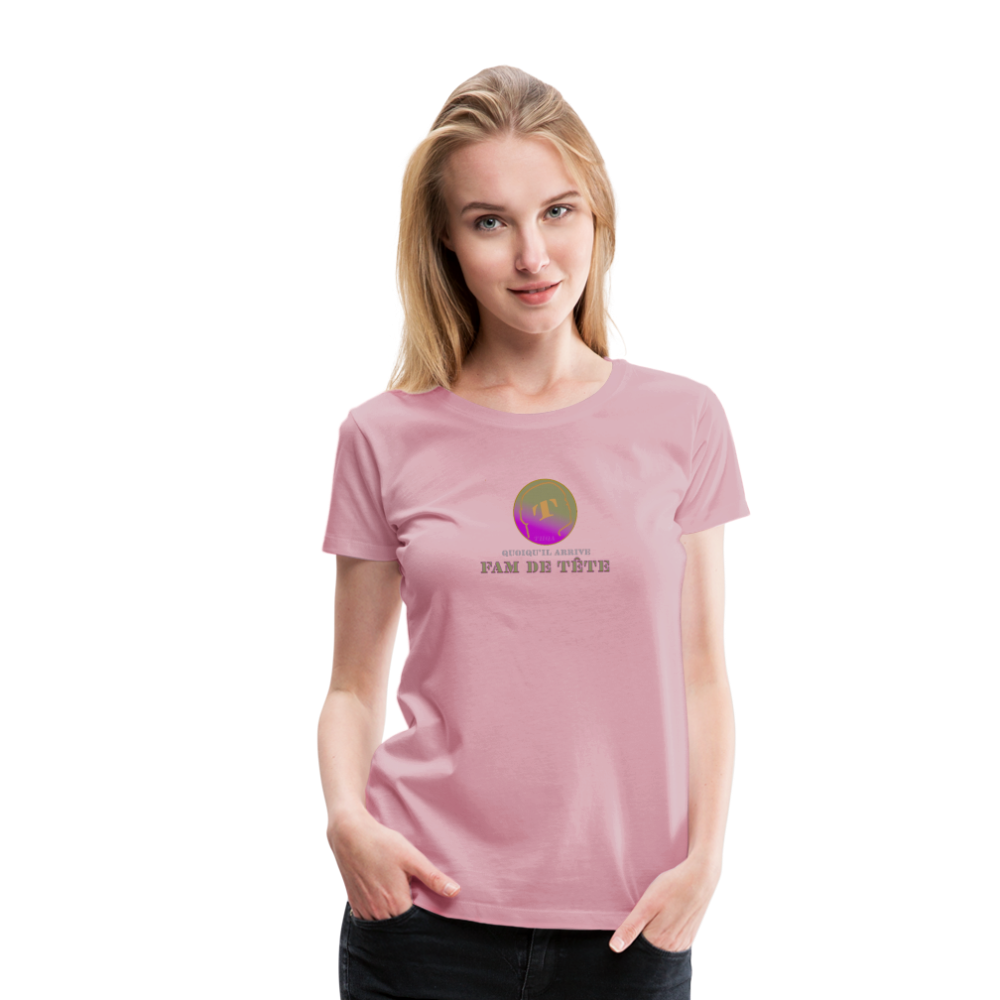 T-shirt Premium FAM DE TÊTE - rose shadow