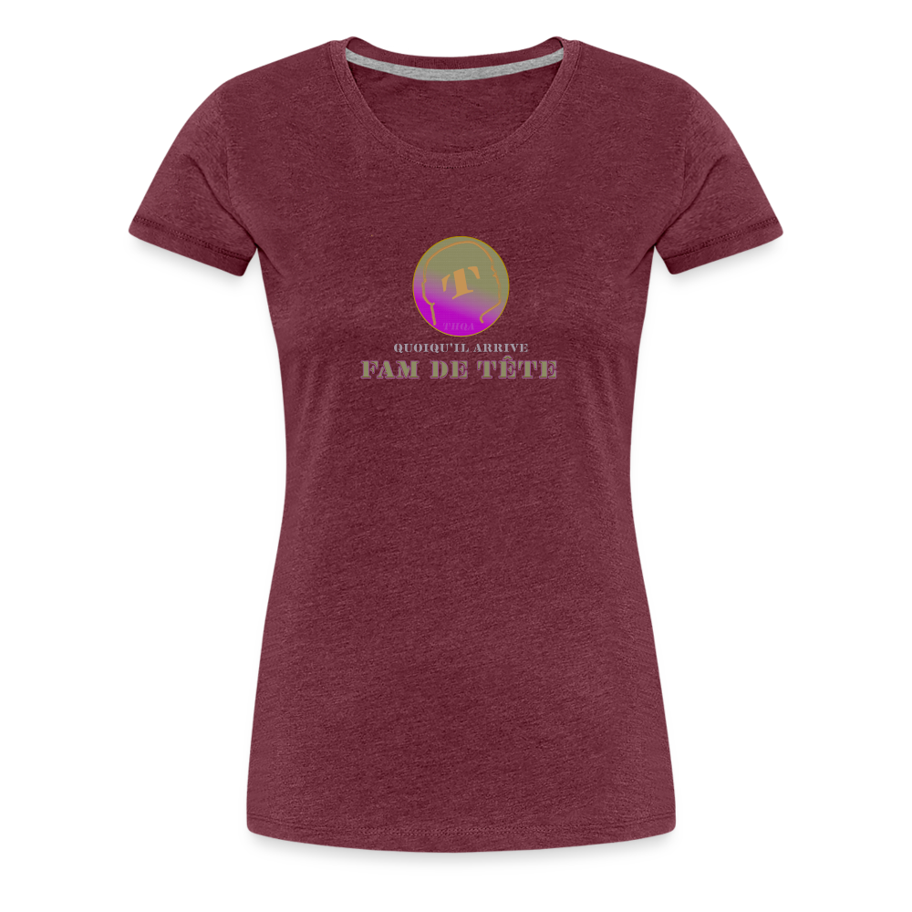 T-shirt Premium FAM DE TÊTE - heather burgundy